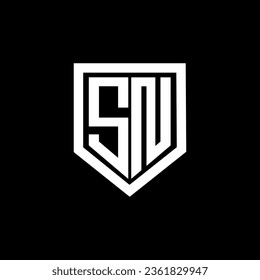 SN letter logo design with black background in illustrator. Vector logo, calligraphy designs for logo, Poster, Invitation, etc.
