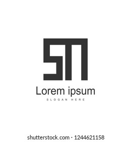 SN Letter logo design. Initial letter logo template