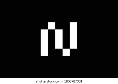 Diseño del logo de la carta SN sobre fondo de lujo. Concepto de logotipo de letras de monograma NS. Diseño de iconos SN. Diseño de iconos de letras blancas elegantes y profesionales en el fondo negro. SN