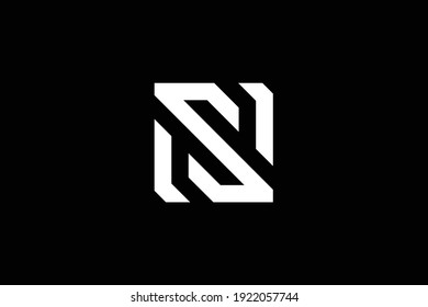 SN letter logo design on luxury background. NS monogram initials letter logo concept. SN icon design. NS elegant and Professional white color letter icon design on black background.