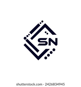 SN letter logo design on black background. SN creative initials letter logo concept. SN icon design. SN white and blue letter icon design on White background.