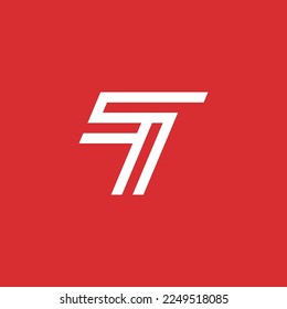 SN letter logo design vector in red and white colors