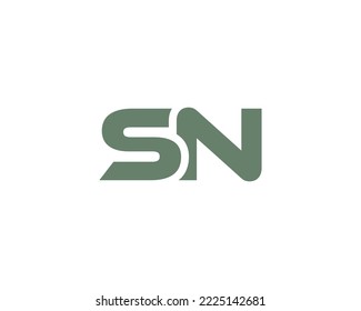 SN logo design vector template
