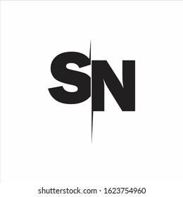 SN Logo Letters white background