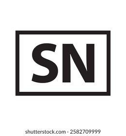 SN medicine symbol vector design illustration