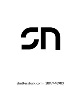 sn minimal logo icon design vector isolated design