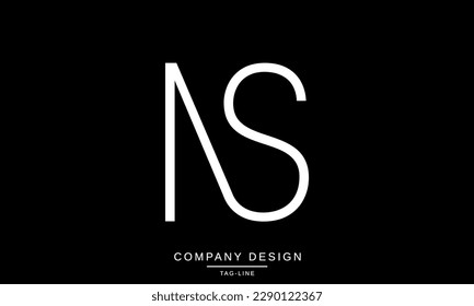 SN, NS, Abstract Letters Logo Monogram