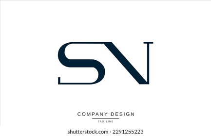 SN, NS, Monogramm für abstrakte Buchstaben des Logos