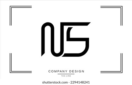 SN, NS, Monogramm für abstrakte Buchstaben des Logos