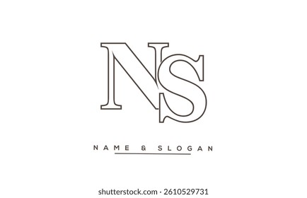 SN, NS Abstract Letters Logo Monogram