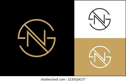 Monograma de logotipo de lujo basado en SN o NS Alphabet Initials	
