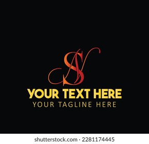 SN or NS inital monogram logo in vector form