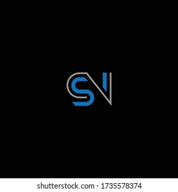 SN or NS logo and icon designs with different colors and backgrounds