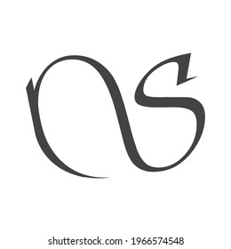 Logo de SN o NS y diseños de iconos