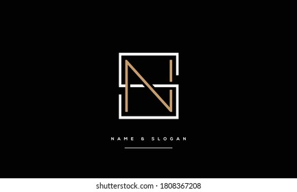 SN ,NS ,S ,N  Abstract Letters Logo Monogram