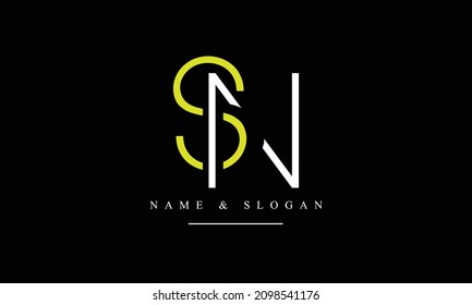 SN, NS, S, N abstract letters logo monogram