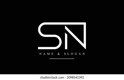 SN, NS, S, N abstract letters logo monogram