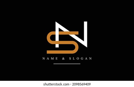 SN, NS, S, N abstract letters logo monogram