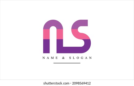 SN, NS, S, N abstract letters logo monogram