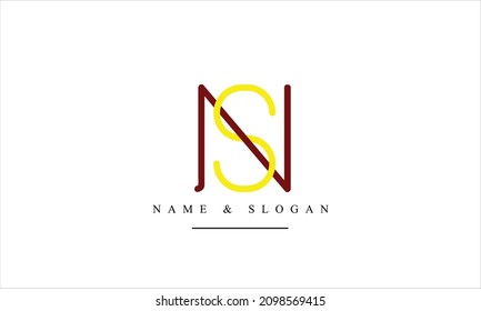 SN, NS, S, N abstract letters logo monogram