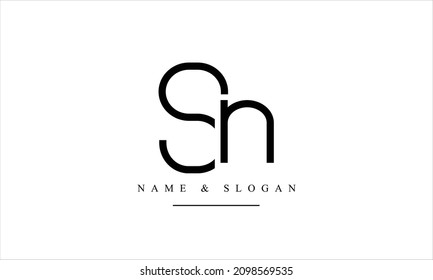SN, NS, S, N abstract letters logo monogram