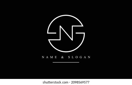 SN, NS, S, N abstract letters logo monogram