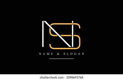SN, NS, S, N abstract letters logo monogram