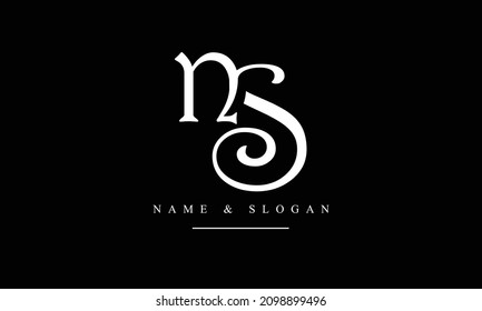 SN, NS, S, N abstract letters logo monogram