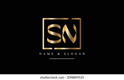 SN, NS, S, N abstract letters logo monogram