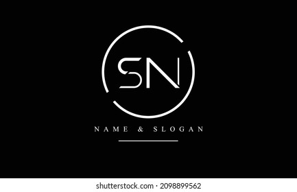 SN, NS, S, N abstract letters logo monogram