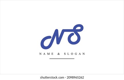 SN, NS, S, N abstract letters logo monogram