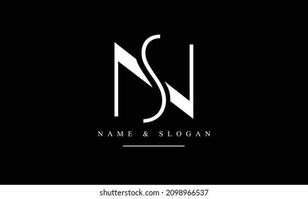 SN, NS, S, N abstract letters logo monogram