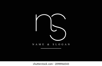 SN, NS, S, N abstract letters logo monogram