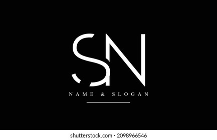 SN, NS, S, N abstract letters logo monogram