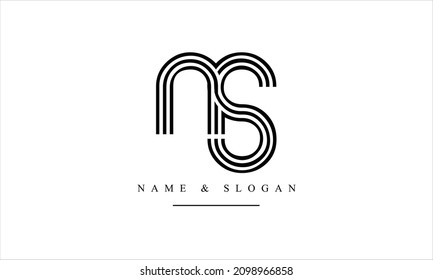 SN, NS, S, N abstract letters logo monogram