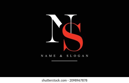 SN, NS, S, N abstract letters logo monogram