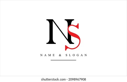 SN, NS, S, N abstract letters logo monogram