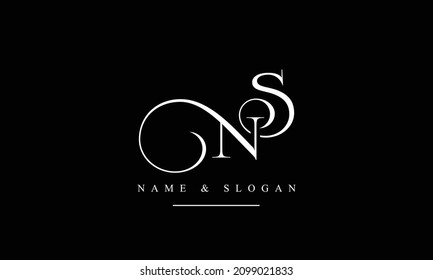 SN, NS, S, N abstract letters logo monogram