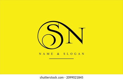SN, NS, S, N abstract letters logo monogram