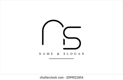 SN, NS, S, N abstrakte Buchstaben Logo-Monogramm