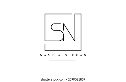 SN, NS, S, N abstract letters logo monogram