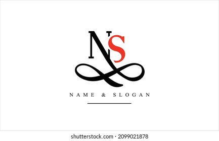 SN, NS, S, N abstract letters logo monogram