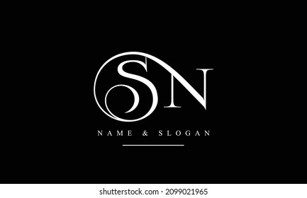 SN, NS, S, N abstract letters logo monogram