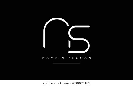 SN, NS, S, N abstract letters logo monogram