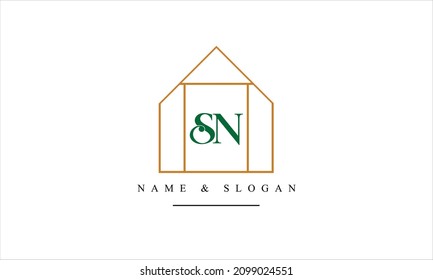 SN, NS, S, N abstract letters logo monogram