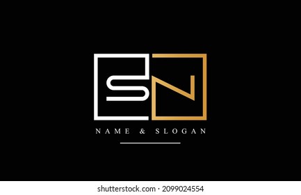 SN, NS, S, N abstract letters logo monogram