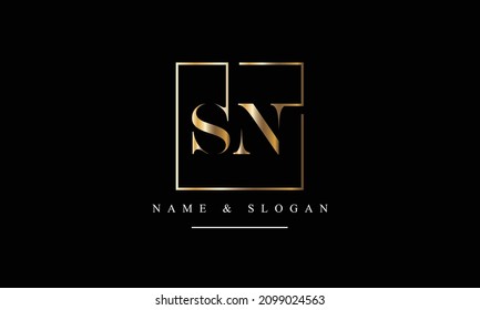 SN, NS, S, N abstract letters logo monogram