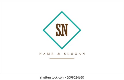 SN, NS, S, N abstract letters logo monogram