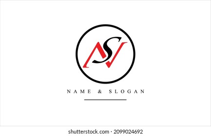 SN, NS, S, N abstract letters logo monogram