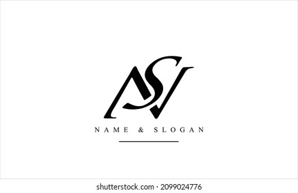 SN, NS, S, N abstract letters logo monogram